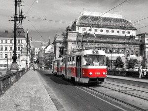 Tram in Prague (best things to do and eat in Prague)